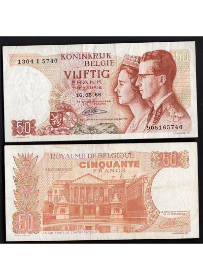 BELGIO 50 Franchi 1966 Circolata MB